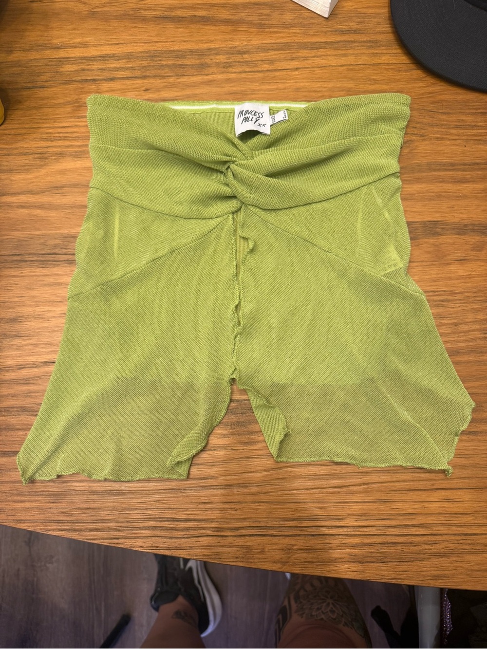 Princess Polly Twist-Front Lime Green Tube Top